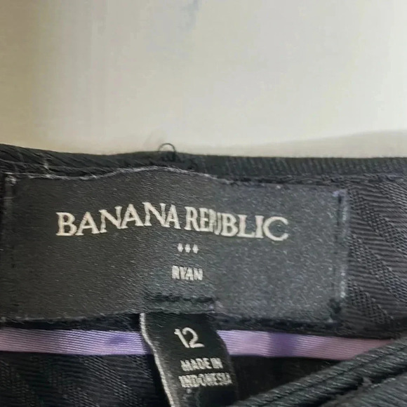 Banana Republic Ryan Slim Straight-Fit Washable Wool-Blend Pant Size 12 - Picture 6 of 9